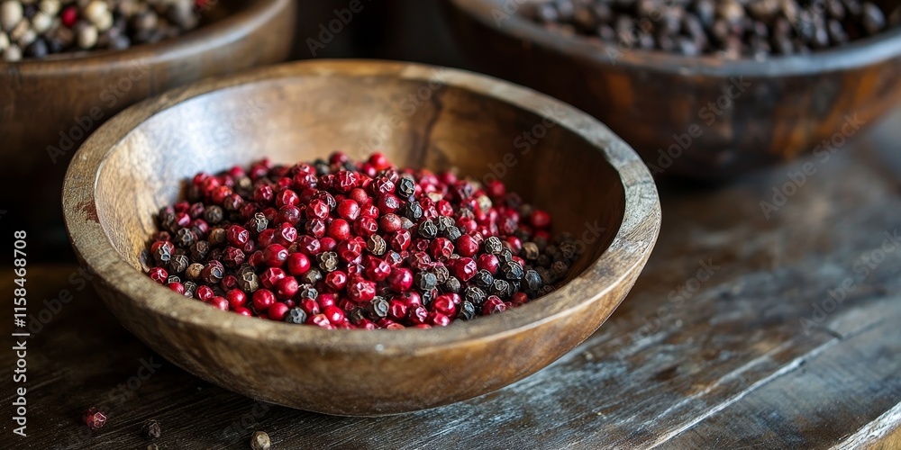 Fresh and dried peppercorns, including Piper nigrum and Chinese red pepper, showcase the variety and richness of flavors in the spice world, highlighting the unique characteristics of Zanthoxylum Fresh and dried peppercorns, including Piper nigrum and Chinese red pepper, showcase the variety and richness of flavors in the spice world, highlighting the unique characteristics of Zanthoxylum