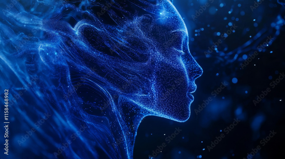 Abstract technology wave concept working data of Artificial intelligence and futuristic digital for future on dark blue background. Abstract technology wave concept working data of Artificial intelligence and futuristic digital for future on dark blue background.