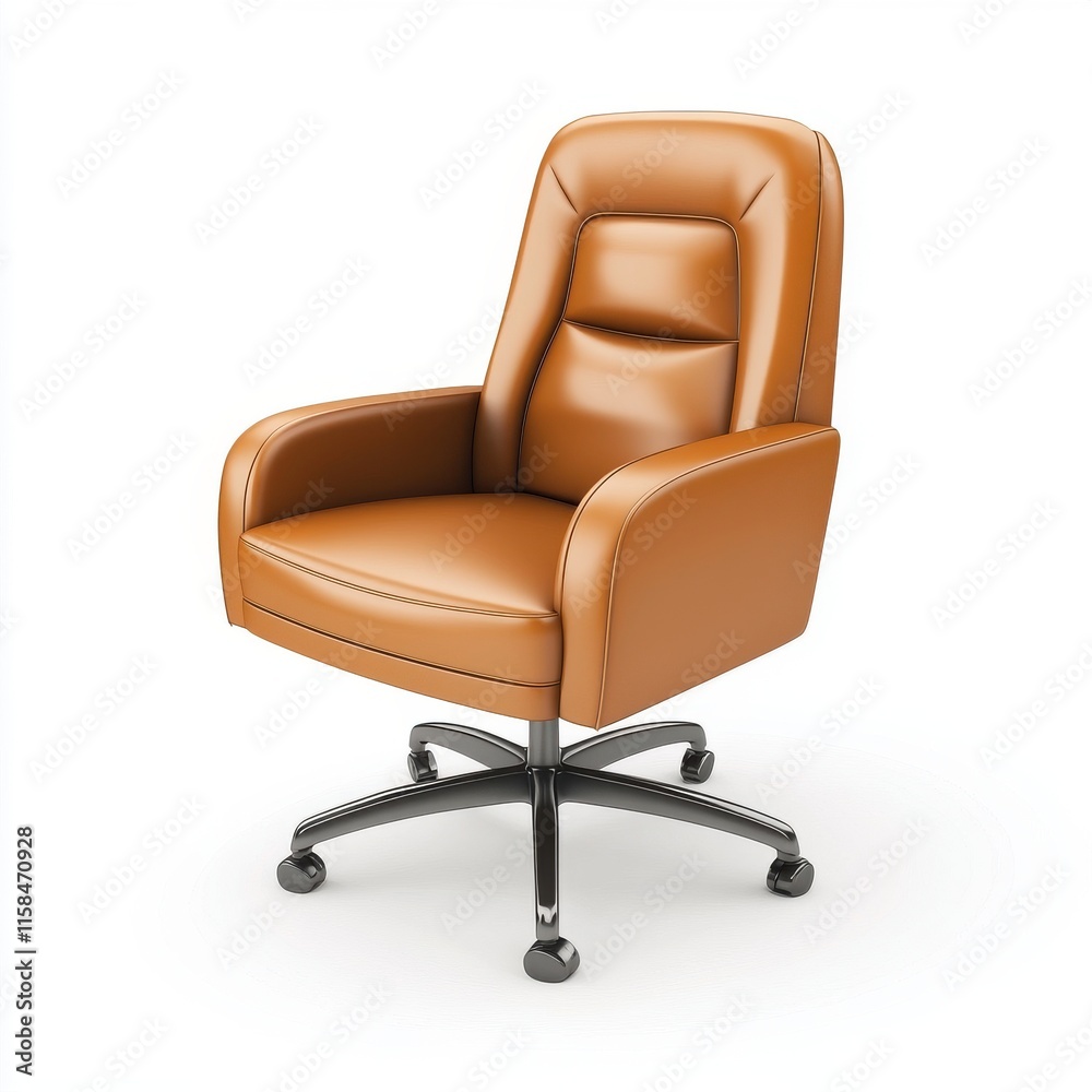 Stylish brown office chair with a comfortable design, perfect for modern workspaces. Stylish brown office chair with a comfortable design, perfect for modern workspaces.