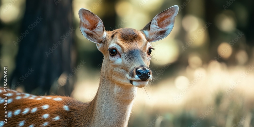 Close up image showcasing a female deer, capturing intricate details and the graceful features of the female deer, highlighting its natural beauty and serene presence in the wild. Close up image showcasing a female deer, capturing intricate details and the graceful features of the female deer, highlighting its natural beauty and serene presence in the wild.