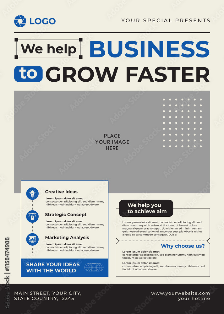 Obraz premium Marketing Consultant Agency Flyer