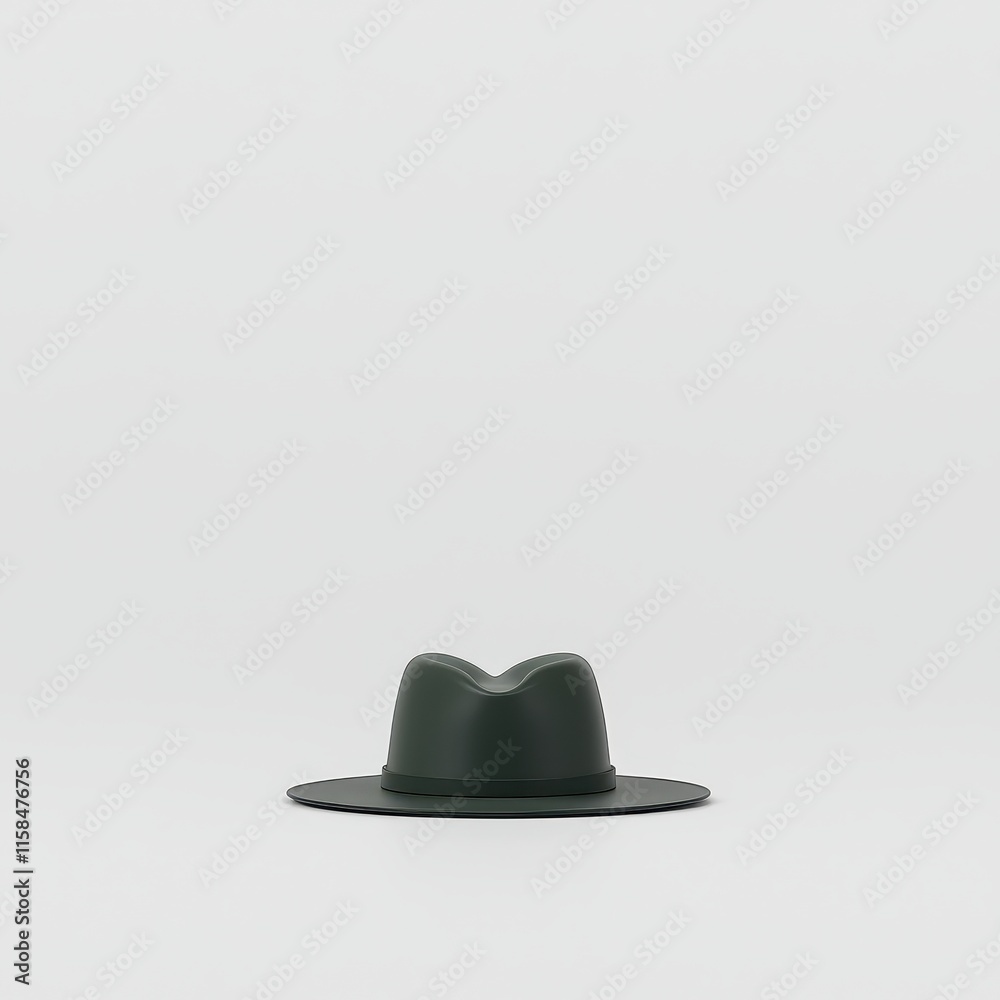Stylish Green Hat on a Simple Background for Fashion and Trends Stylish Green Hat on a Simple Background for Fashion and Trends