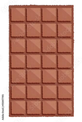 Lovely Chocolate bar Hand drawn Crayon painting
isolated illustration for Days of love
Valentine's day Romantic decorated