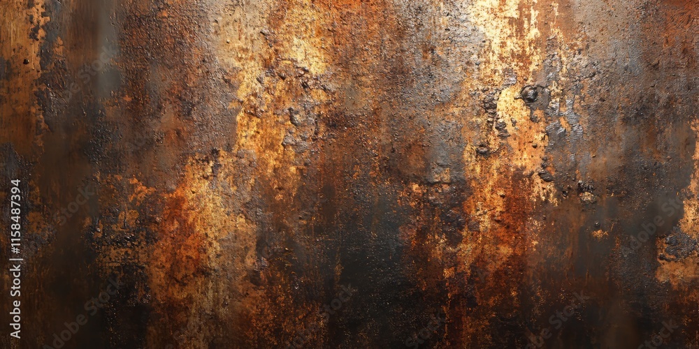Rusty metal wall background featuring an aged, weathered texture perfect for adding a rugged touch. This rusty metal wall background is ideal for various creative projects and designs.