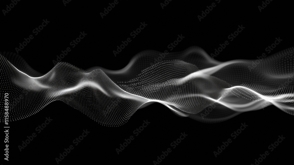 Futuristic Digital Wave of Glowing Particles with Technology Background and Modern Vector Design
Futuristic Digital Wave of Glowing Particles with Technology Background and Modern Vector Design