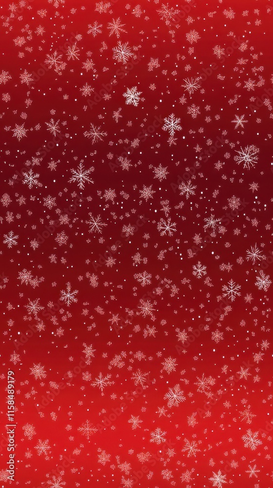 Red Christmas Background with Snowflakes Red Christmas Background with Snowflakes