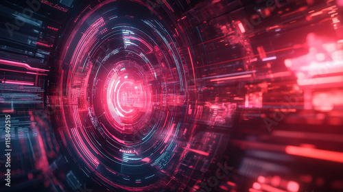 abstract technology ui futuristic concept hud interface hologram elements of digital data chart, communication, computing and circle percent vitality innovation. hi tech future design background.