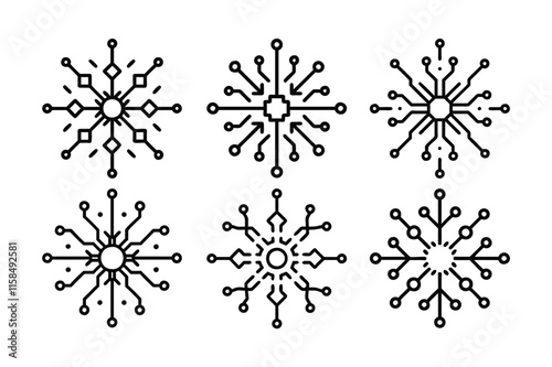 Electronic Circuits Logo and Vector Icon, Modern Tech Branding Designs.