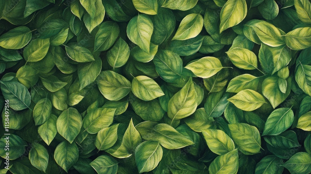 Tranquility and nature beauty background, lush green leaves backdrop Tranquility and nature beauty background, lush green leaves backdrop