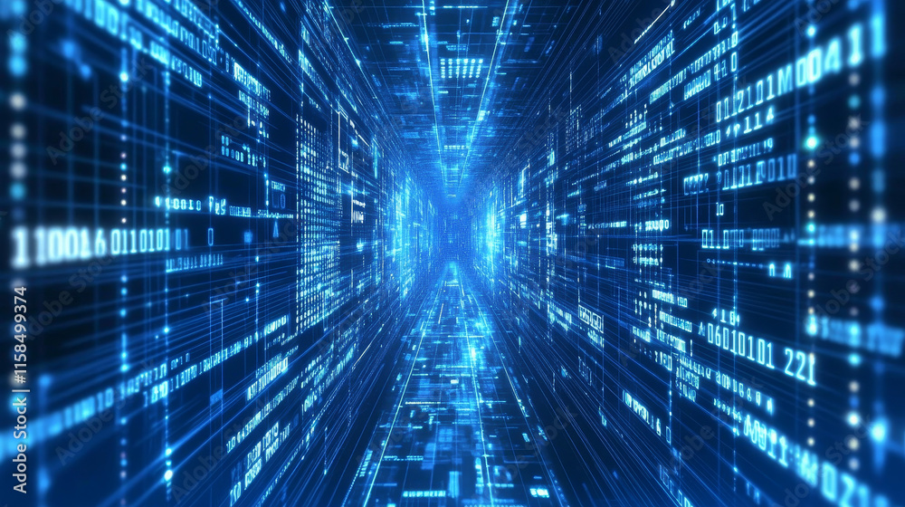 abstract technology concept digital link on hi tech blue background abstract technology concept digital link on hi tech blue background