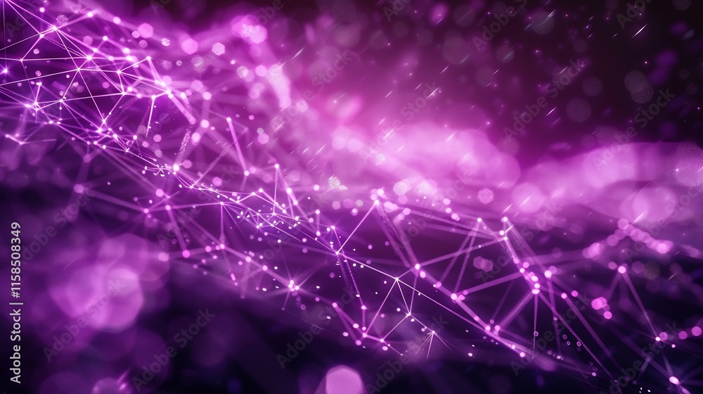 Abstract Purple Network: Digital Connections and Futuristic Design Abstract Purple Network: Digital Connections and Futuristic Design