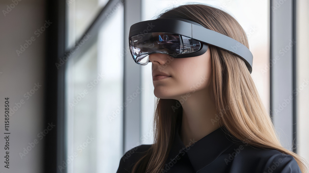 Abstract AR vs VR Compare the Differences On a beautiful futuristic background Abstract AR vs VR Compare the Differences On a beautiful futuristic background