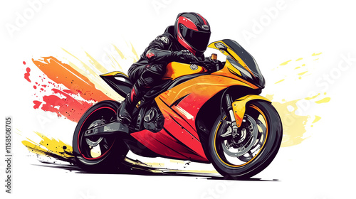 Motobike bigbike racing red yellow motorcycle for T-shirt design svg png transparent background.jpg photo