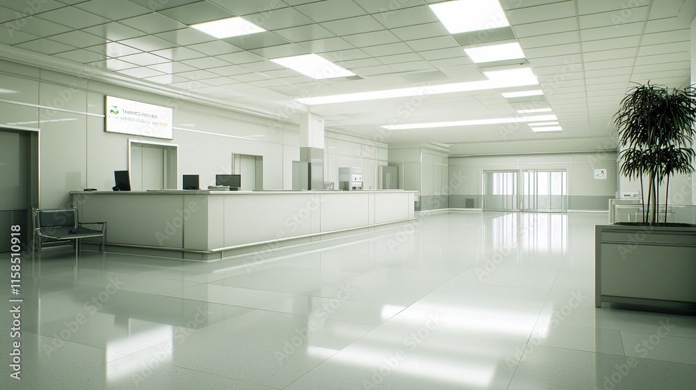 A photostock of a clean and modern dental clinic interior