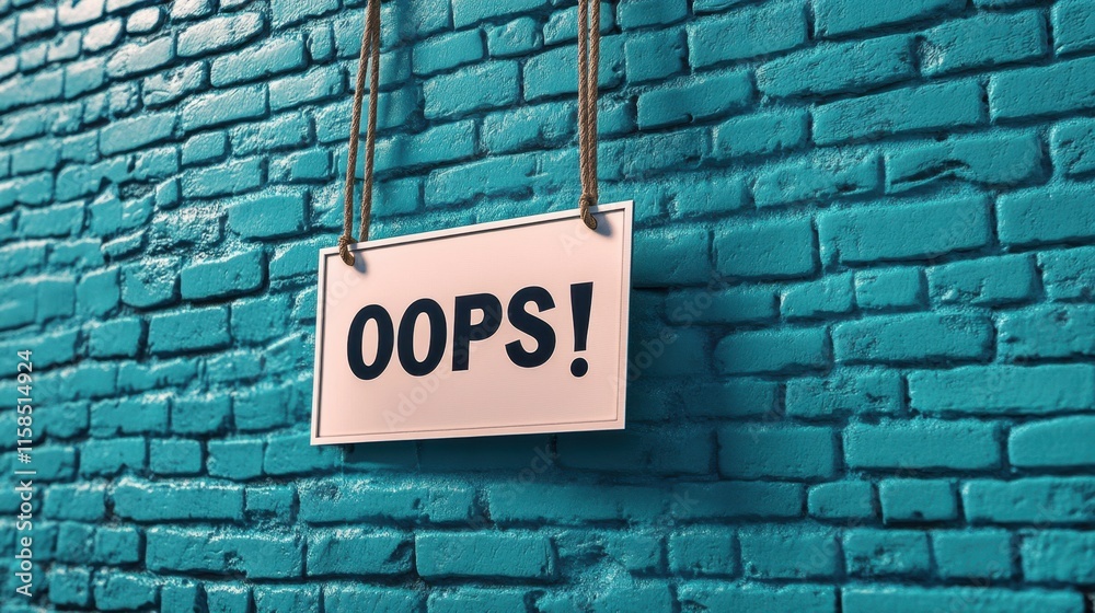 Fototapeta premium The Oops! Sign on Wall