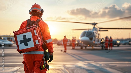 A photostock of an emergency response team in action during a rescue