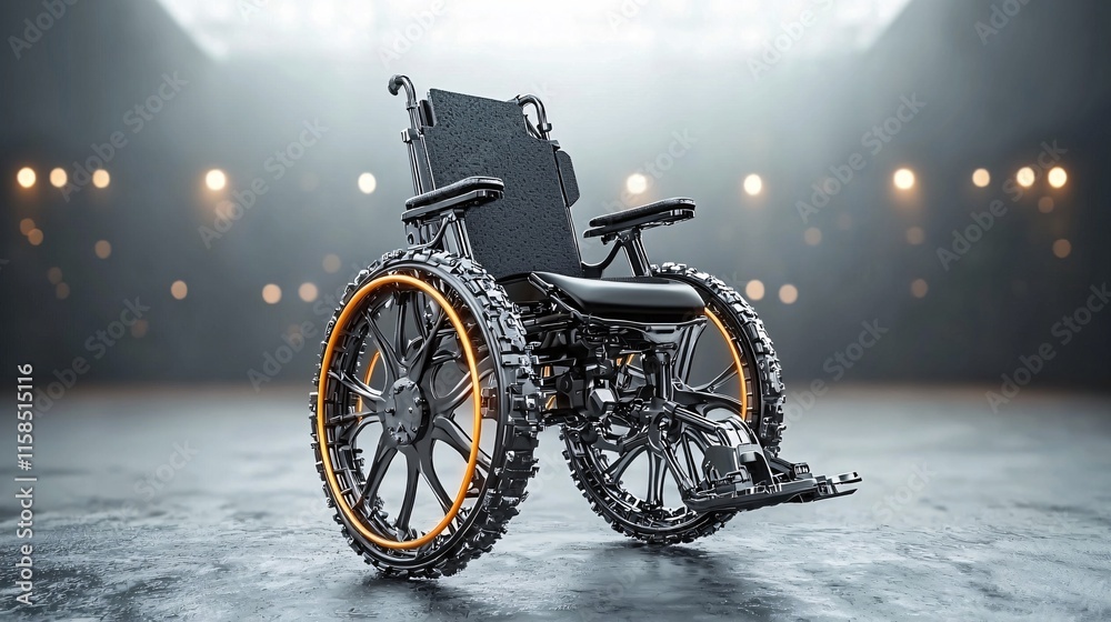 Obraz premium A photostock of a futuristic robotic wheelchair concept