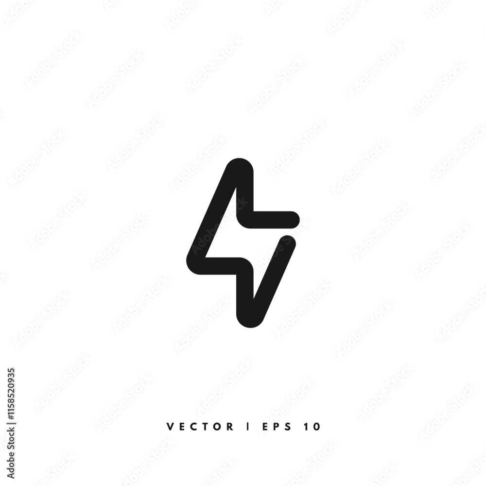 Electric Icon. Editable Stroke Electric Icon. Editable Stroke