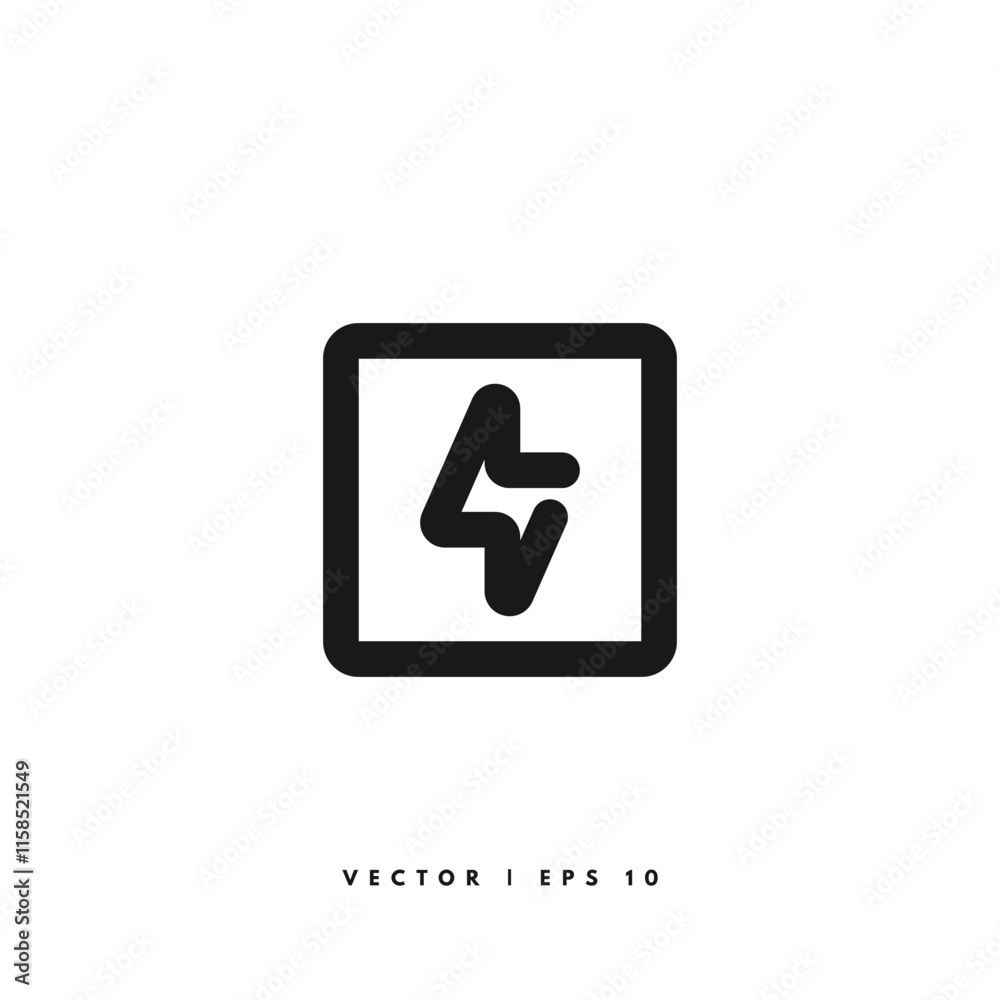 Electrical Icon. Editable Stroke Electrical Icon. Editable Stroke
