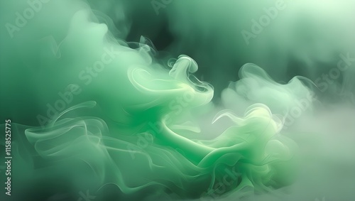 Abstract background with  green smoke leisure fog texture dynamic green smoke mist abstract background.