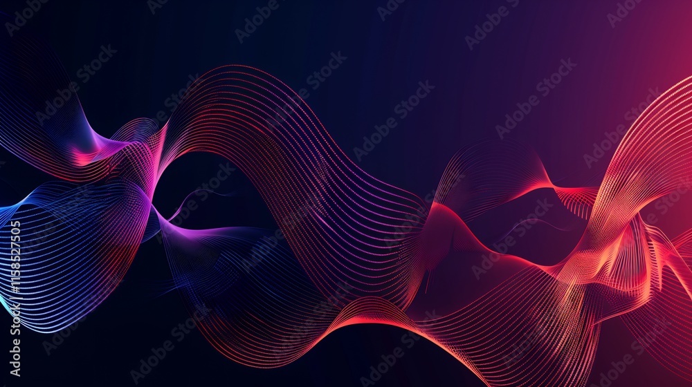 Fototapeta premium Abstract Waves of Color: A Digital Art Piece