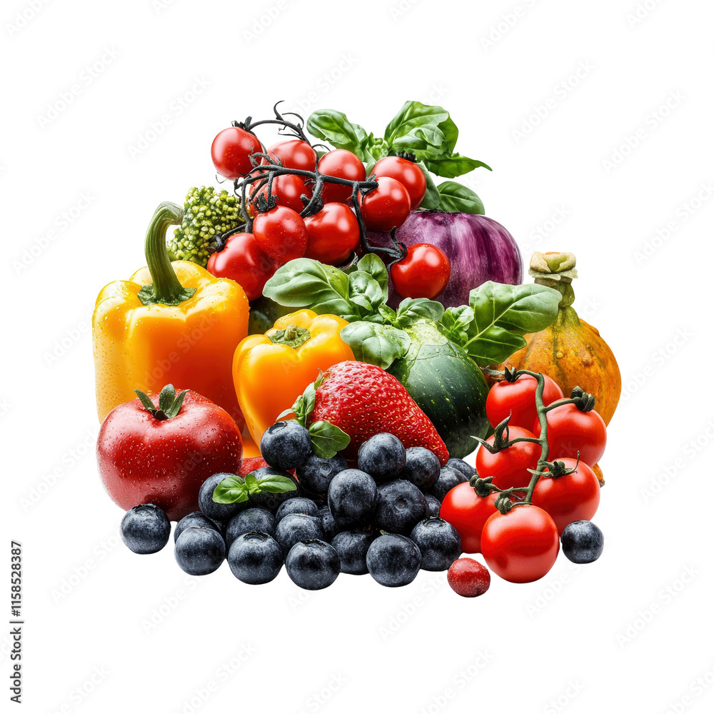 Vibrant Assortment of Fresh Fruits and Vegetables Vibrant Assortment of Fresh Fruits and Vegetables