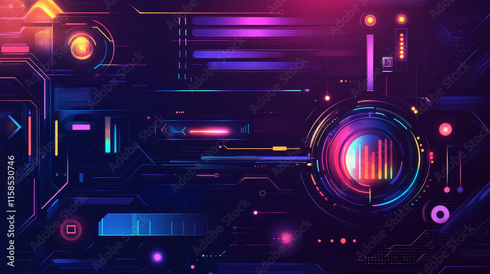 abstract technology ui futuristic concept hud interface hologram elements of digital data chart, communication, computing and circle percent vitality innovation on hi tech future design background abstract technology ui futuristic concept hud interface hologram elements of digital data chart, communication, computing and circle percent vitality innovation on hi tech future design background