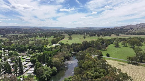 Aerial footage of Thornton Victoria Australia photo