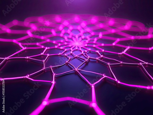 Photo of design intricate purple light line  photo