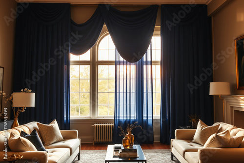 Living Room Design Ideas with Elegant Drapes for Modern Interiors