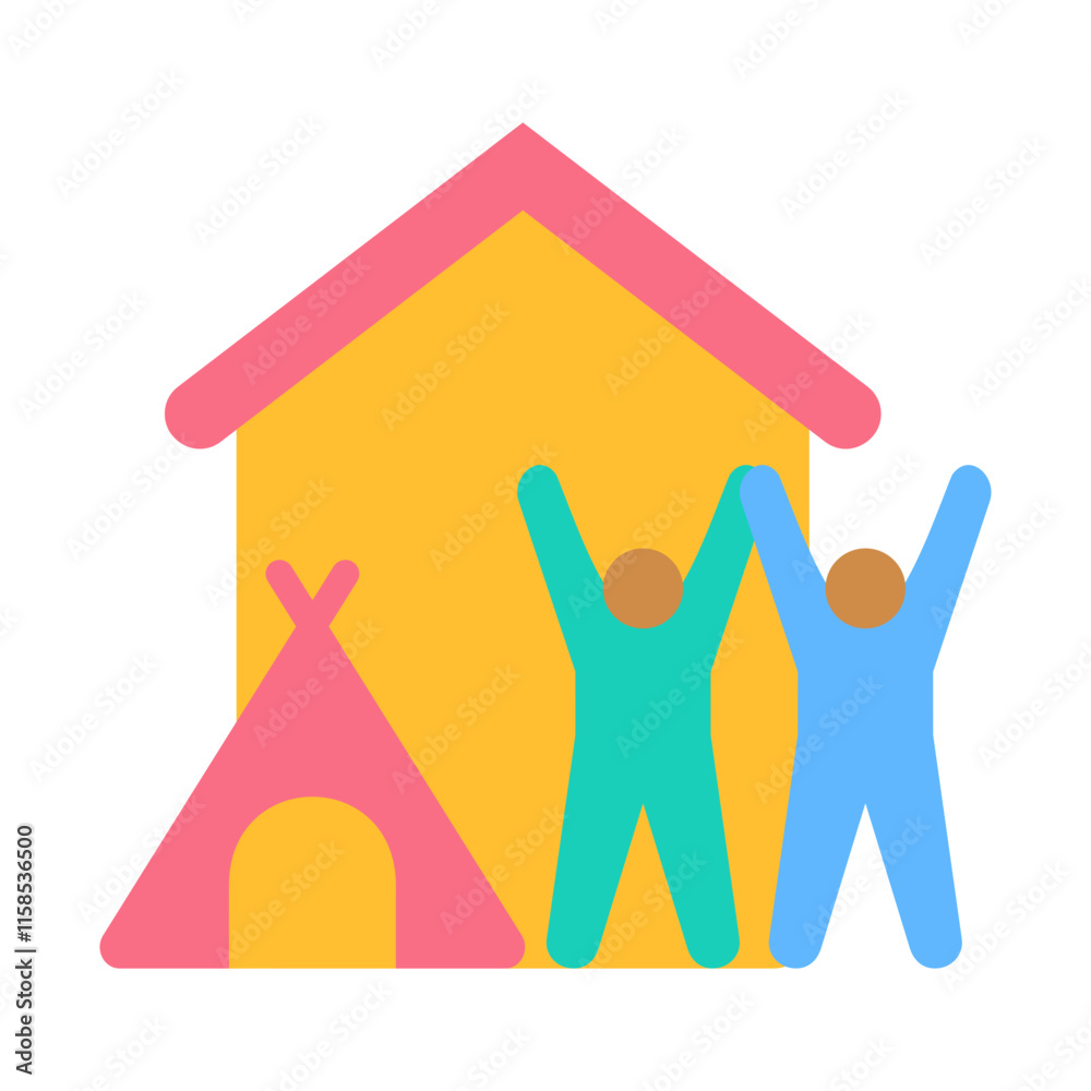 Fototapeta premium Staycation Icon