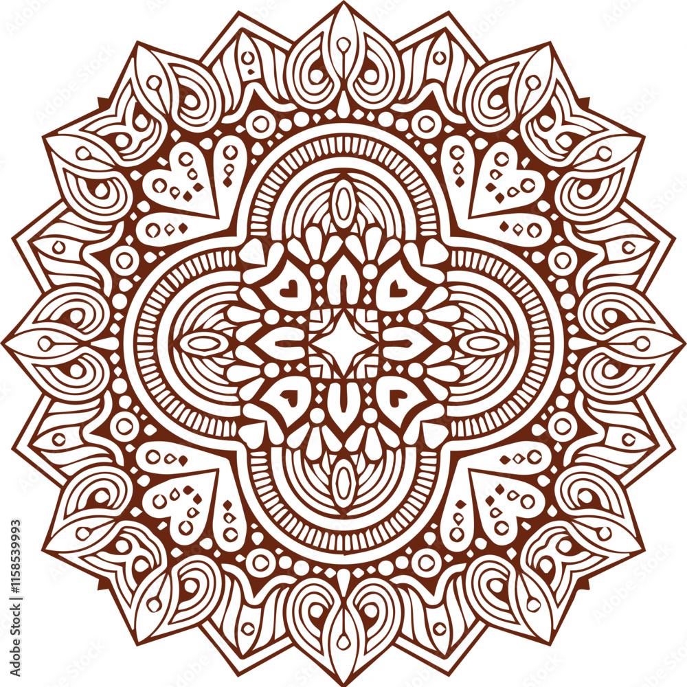Beautiful flower art and mandala vector design Beautiful flower art and mandala vector design