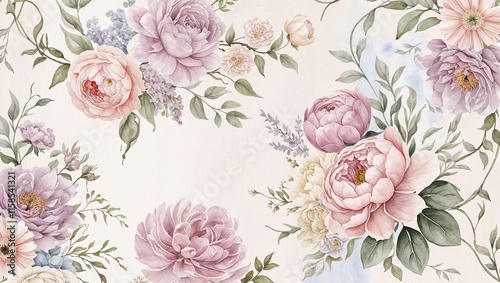 a delicate watercolor flower wallpaper