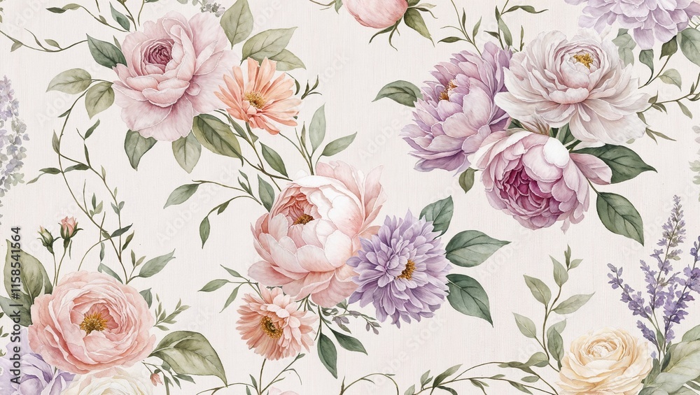 a delicate watercolor flower wallpaper