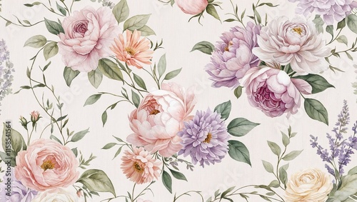 a delicate watercolor flower wallpaper