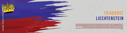 Liechtenstein vector poster of the European microstate's flag.