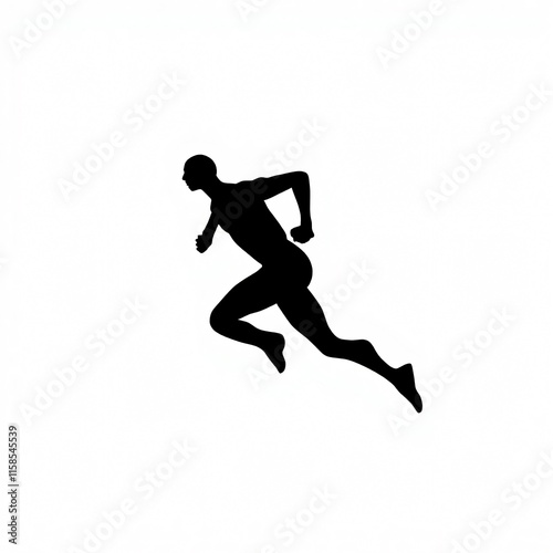 Dynamic Silhouette of a Runner: A Powerful Image Representing Speed, Endurance, and the Pursuit of Excellence in Athletics