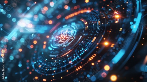 Futuristic Technology Interface: Abstract Digital Design