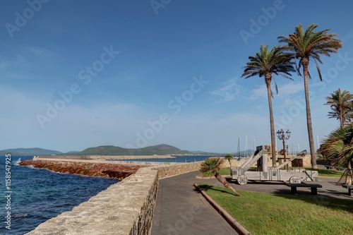 Fototapeta Naklejka Na Ścianę i Meble -  ville et port d'Alghero en Sardaigne, Italie