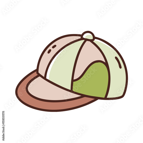 Stylized cap illustration on white background