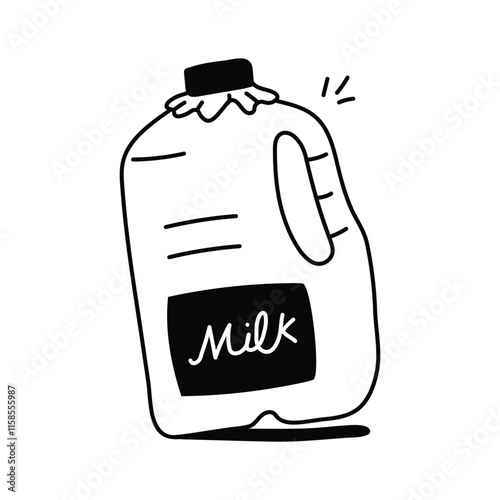 An amazing icon of milk can in modern style