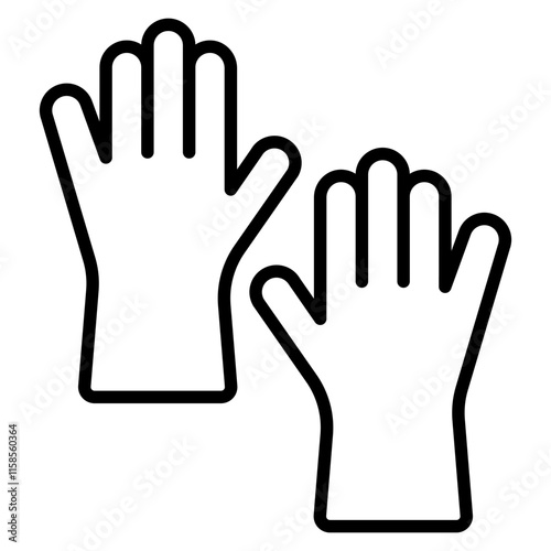 장갑 실루엣 아이콘