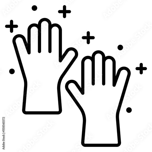 위생 장갑 아이콘