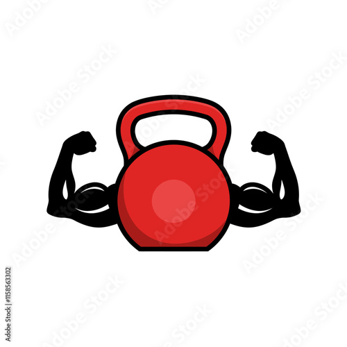 Muscular bodybuilders and fitness vector logos.