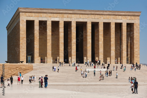 Obraz na płótnie Ataturk mausoleum memorial in Ankara. Building landmark in Turkey. Asia w salonie