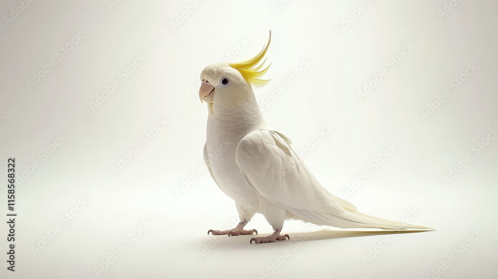Elegant cockatoo bird portrait in minimalist studio setting natural lighting captivating wildlife photography Elegant cockatoo bird portrait in minimalist studio setting natural lighting captivating wildlife photography