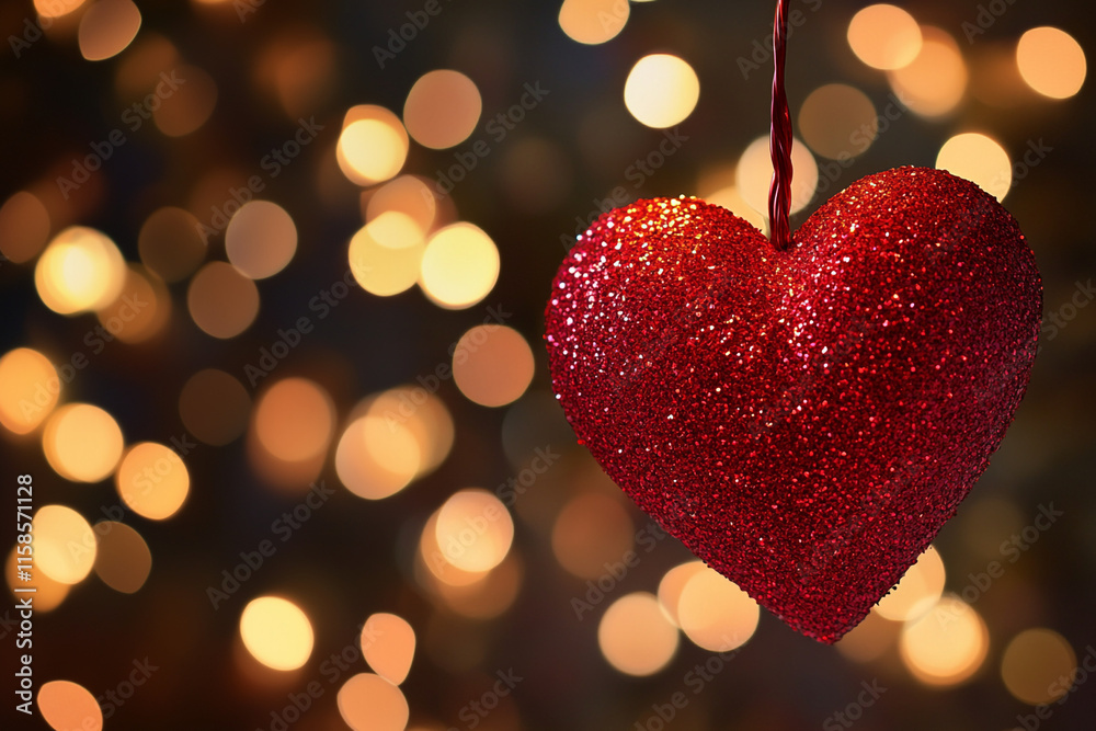 A red heart on a background with a side. The concept of Valentine's Day. Space for the text. A red heart on a background with a side. The concept of Valentine's Day. Space for the text.