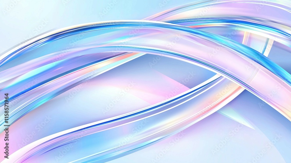Abstract Flowing Waves in Soft Pastel Hues and Light Reflections Abstract Flowing Waves in Soft Pastel Hues and Light Reflections