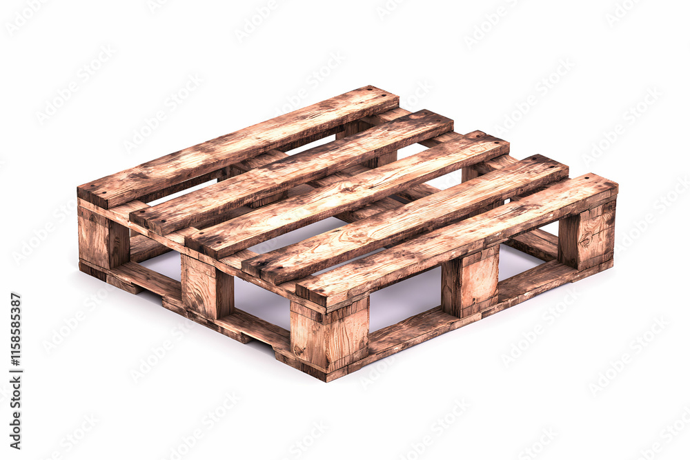 Wooden Pallet Isolated on White Background for Industrial and Commercial Use in Storage and Transportation Applications Wooden Pallet Isolated on White Background for Industrial and Commercial Use in Storage and Transportation Applications
