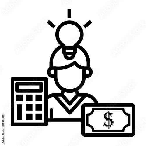 accountant Line Icon